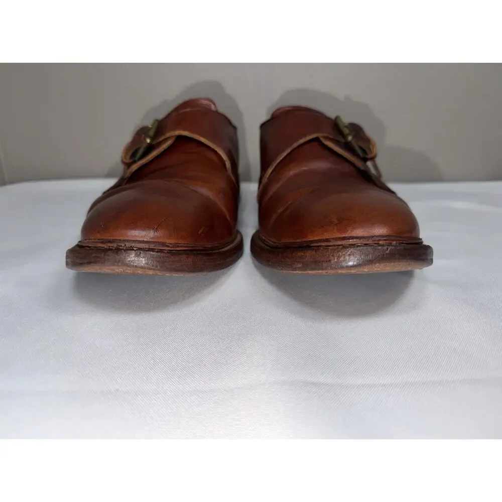 Allen Edmonds Lubbock Brown Leather Monk Strap Size 14 D